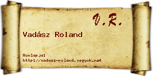 Vadász Roland névjegykártya