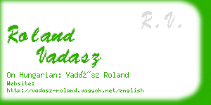 roland vadasz business card